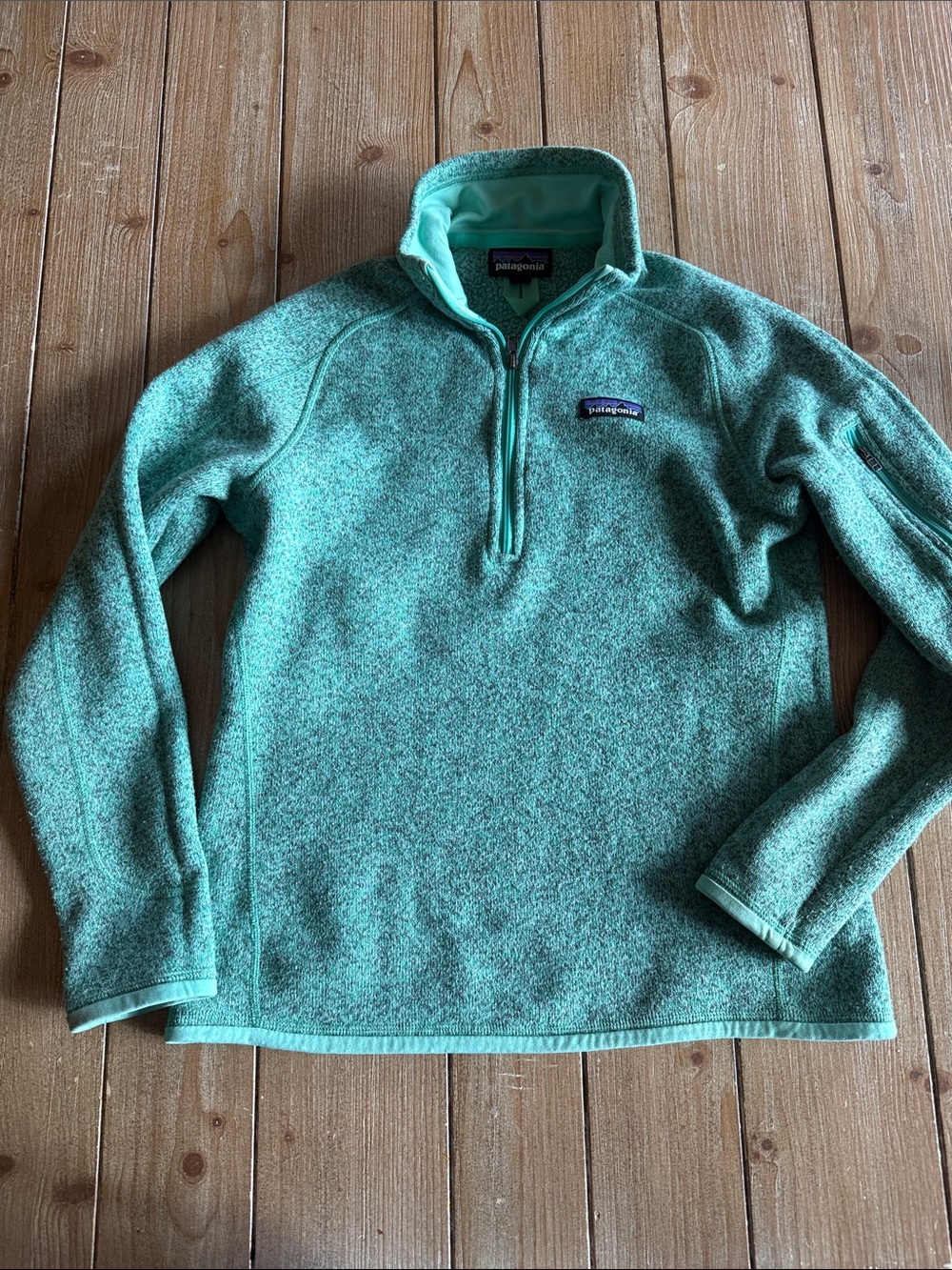Patagonia Quarter-Zip Fleece Pullover in Teal